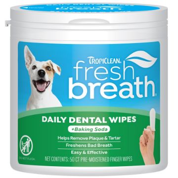 Picture of TropiClean Fresh Breath Dental Wipes 50pk x 1