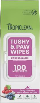 Picture of TropiClean Tushy & Paw Wipes 100pk x 1