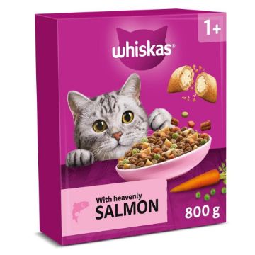 Picture of Whiskas 1+ Adult Cat Complete Salmon 800g x 5