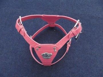 Picture of Avon Bull Terrier 'Breastplate' Harness Croc Pink x 1