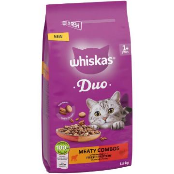 Picture of Whiskas 1+ Adult Cat Complete Duo Meat Combos 1.9kg