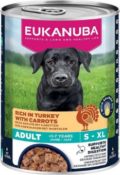 Picture of Eukanuba Adult Dog Cans Turkey & Carrot 400g x 6