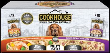Picture of COOKHOUSE Dog Pouch Fillets Jelly Chicken Mixed Variety 100g 36pk x 1