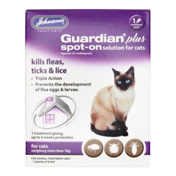 Picture of Johnson's Guardian Plus Flea & Tick Spot-on for Cats 1 Tube x 1