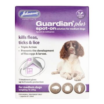 Picture of Johnson's Guardian Plus Flea & Tick Spot-on for Medium Dogs 1 Tube x 1