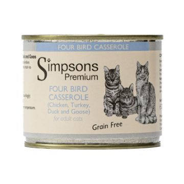 Picture of * Simpsons Premium Adult Cat Can Chicken, Turkey, Duck & Goose 200g x 6
