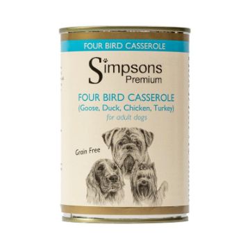Picture of * Simpsons Premium Adult Dog Can Four Bird Casserole 400g x 6