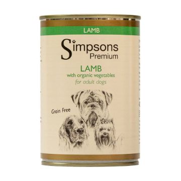 Picture of * Simpsons Premium Adult Dog Can Lamb 400g x 6