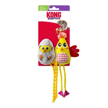 Picture of KONG Cat Toy Scrattles Chicken & Egg 2pk x 1