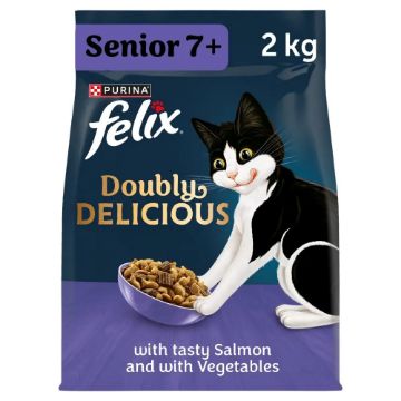 Picture of Felix Dry Doubly Delicious SENIOR Cat Salmon & Veg 2kg x 1