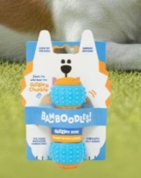 Picture of Bamboodles Giggle Dumbbell Dog Chew Peanut Butter x 1
