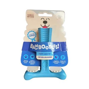 Picture of Bamboodles T-Bone Puppy Chew Chicken & Blueberry Small 4" x 1