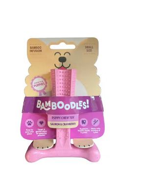 Picture of Bamboodles T-Bone Puppy Chew Salmon & Cranberry Small 4" x 1