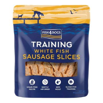 Picture of Fish4Dogs Training White Fish Sausage Slices 80g x 10