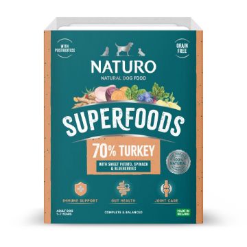 Picture of Naturo Adult Tray GRAIN-FREE Turkey Superfood 395g x 7