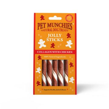 Picture of Pet Munchies Dog Christmas Jolly Sticks Collagen & Chicken 60g x 8
