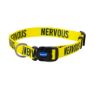 Picture of Ancol Nylon Adjustable Awareness Collar 20-30cm Size 1-2 - 'NERVOUS' x 1