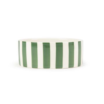 Picture of Scruffs Amalfi Stripe Ceramic Food Bowl - Green 13cm x 1