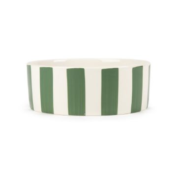 Picture of Scruffs Amalfi Stripe Ceramic Food Bowl - Green 15cm x 1