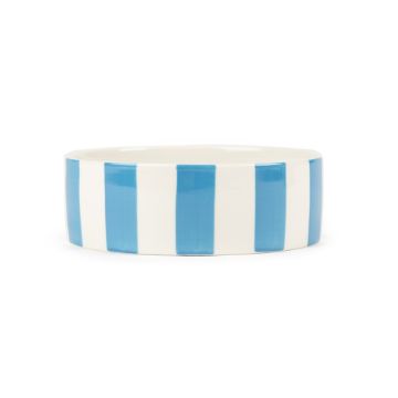 Picture of Scruffs Amalfi Stripe Ceramic Food Bowl - Blue 15cm x 1