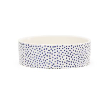 Picture of Scruffs Coastal Ceramic Food Bowl Blue Polka 15cm x 1